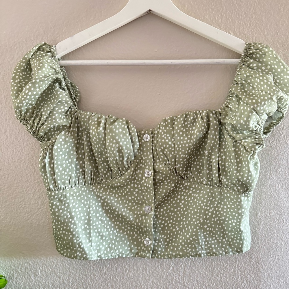 Nasty Gal misty green top - Picture 3 of 5